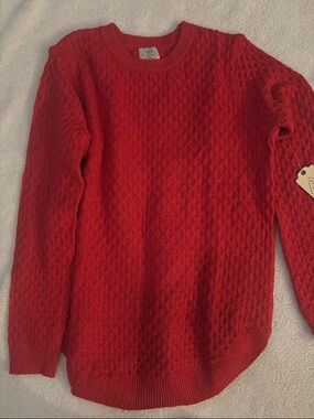 St. John's Bay Red Cable-Knit Crewneck Sweater